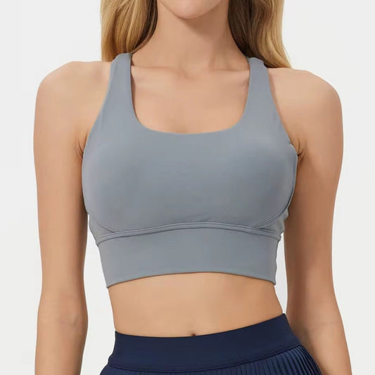 Top Momentum Cruzado Gris